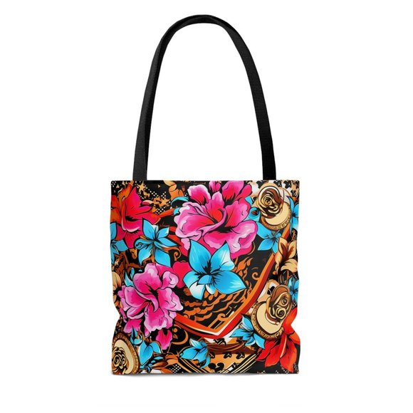 Floral Tote Bag | Aesthetic | Designer Fall Tote Bag, Women's Fall Tote bag - Picture 7 of 10